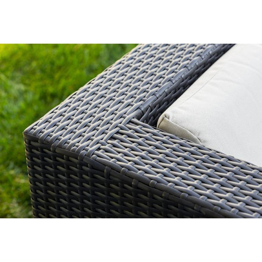 Black 9-Piece Wicker Patio Combo Conversation Set with Sunbrella Coal Cushions